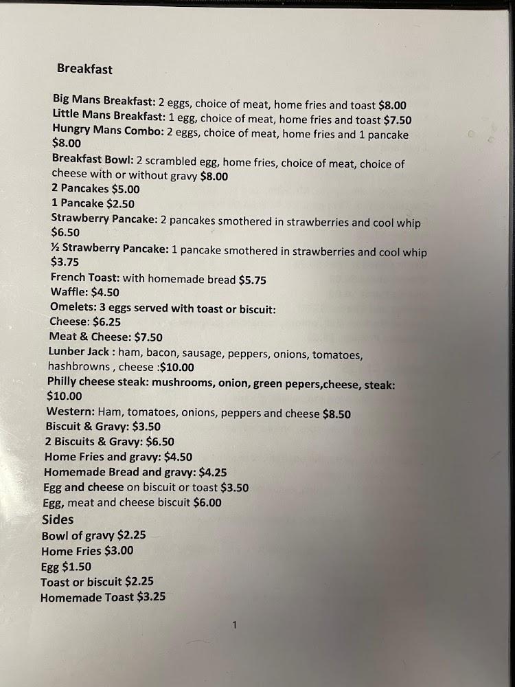 Peggy's Home Cookin Menu image 1