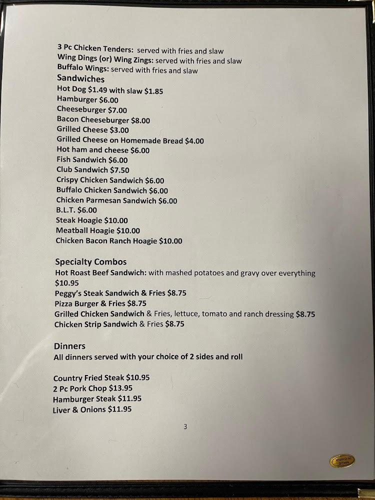 Peggy's Home Cookin Menu image 3